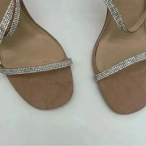 Steve Madden Snappy Crystal Strap Heeled Sandals - Size 11 - Holiday Glam - Picture 6 of 12
